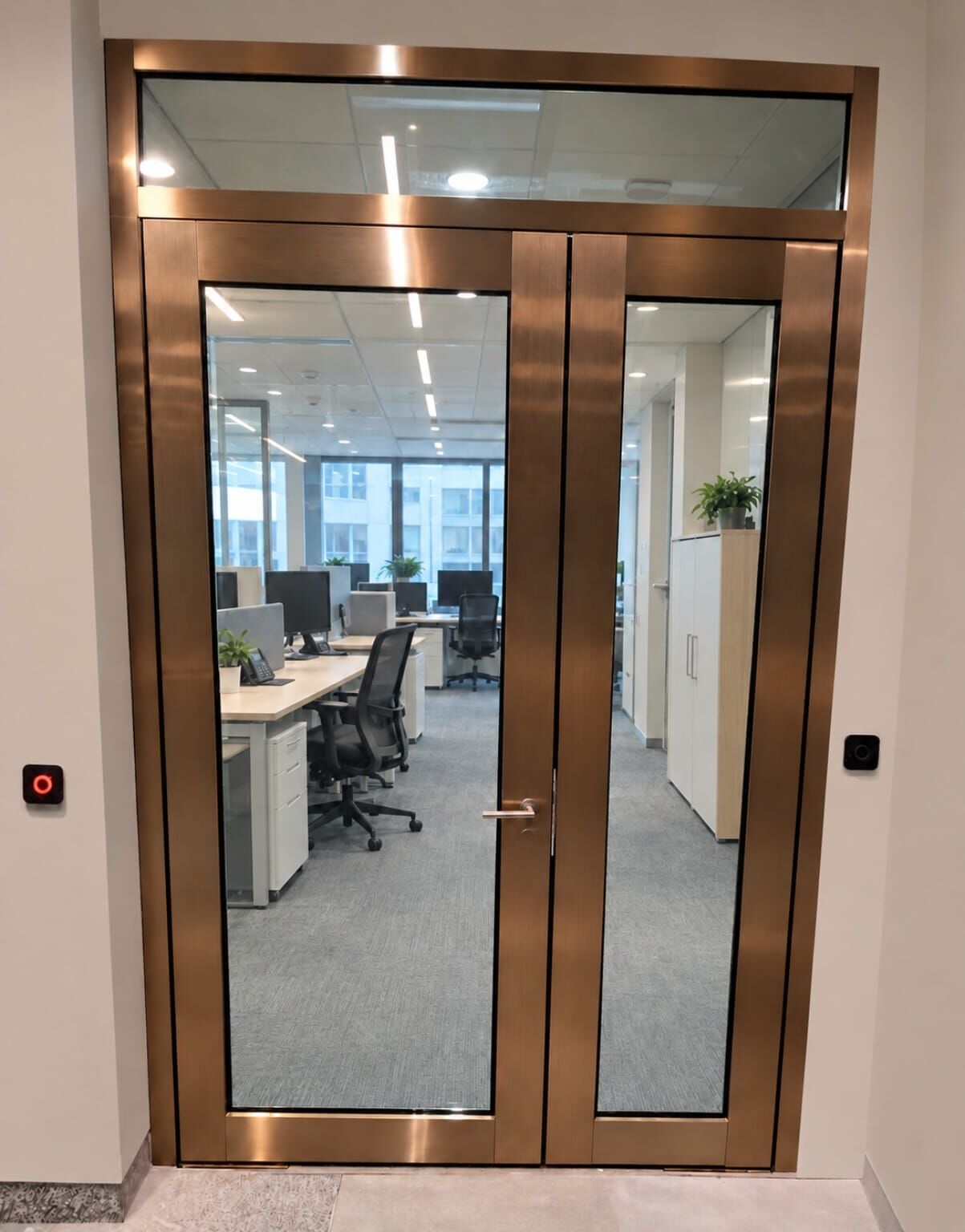Glass door system